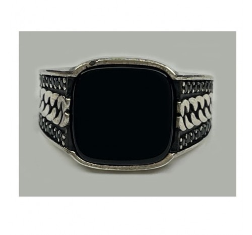 انگشتر نقره مردانه مدل عقیق